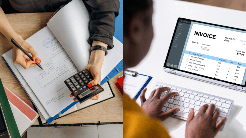 Archivo físico desordenado vs. contabilidad digital organizada
